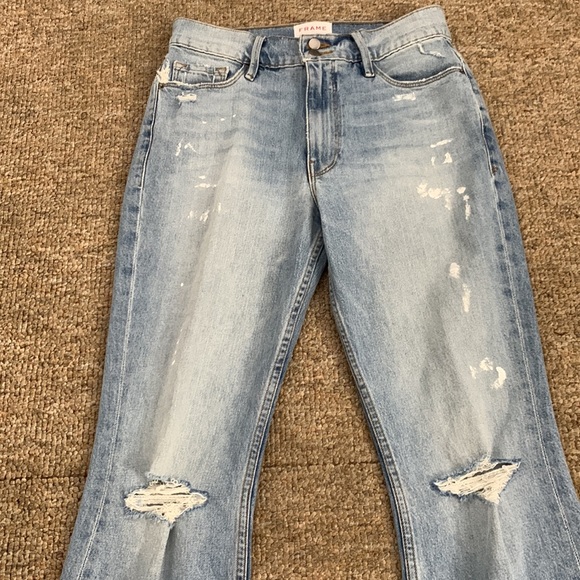 Frame Denim Women’s Heritage Le Sylvia Kick Boot Light Wash Jeans Size 27 - Picture 2 of 8